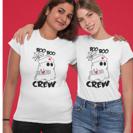 Camiseta Ghost Boo Crew do Bonito Halloween