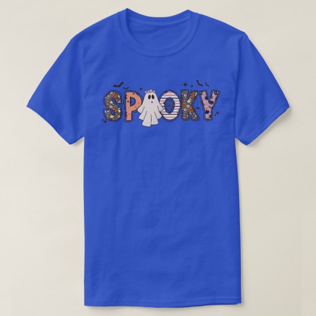 Camiseta Ghost Boo Halloween Figurume Retro Trick Ou (Frente do Design)