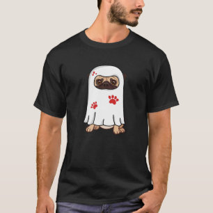 Camiseta Ghost Boo Pug Cute Dog Halloween Figurume Pug O We