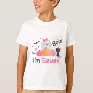 Camiseta Ghost Boo, tenho 7 anos, crianças de Halloween 7