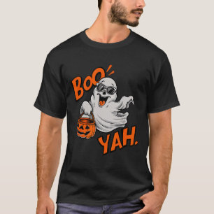 Camiseta Ghost Boo Yah Dia de as Bruxas engraçado Shirt Spo