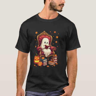 Camiseta Ghost Book Reader Lading Book Lover Professor Engr