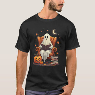 Camiseta Ghost Book Reader Lading Book Lover Professor Engr