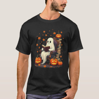Camiseta Ghost Book Reader Lading Book Lover Professor Engr