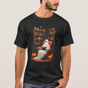Camiseta Ghost Book Reader Lading Book Lover Professor Engr