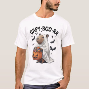 Camiseta Ghost Capybara E Pumpkin Dias de as Bruxas engraça