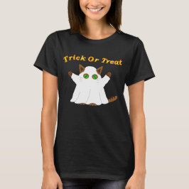 Camiseta Ghost Cat Trick ou Tratar