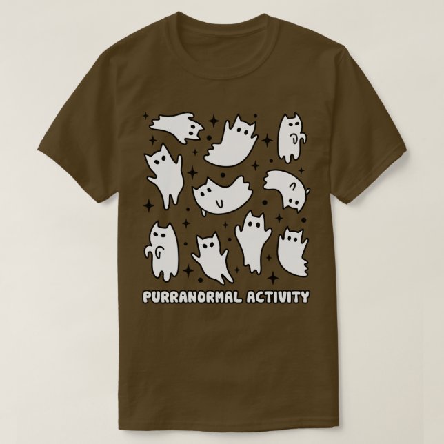 Camiseta Ghost Cats Puranormal Cute Kawaii (Frente do Design)