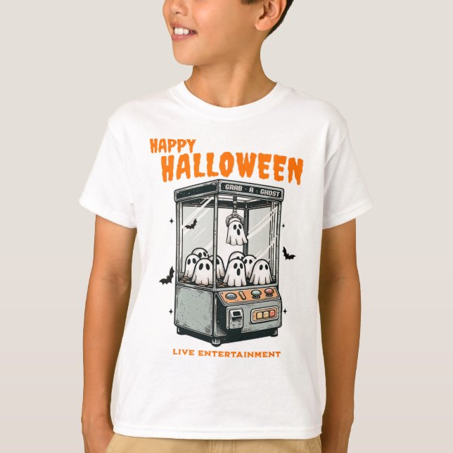 Camiseta Ghost Claw Game Happy Halloween (Frente)