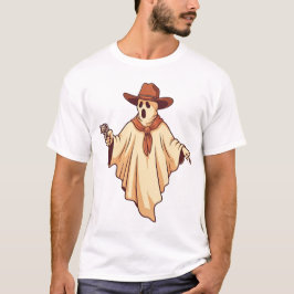 Camiseta Ghost Cowboy Halloween Funny Haunted Costume