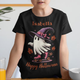 Camiseta Ghost Cute de Halloween de Pista Personalizado