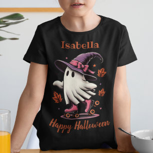 Camiseta Ghost Cute de Halloween de Pista Personalizado