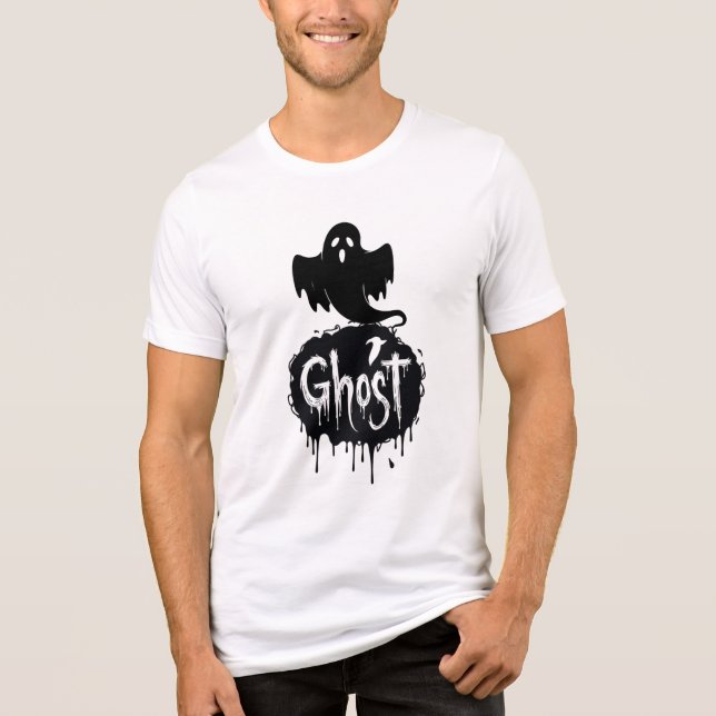 Camiseta Ghost – Dark Horror Dripping Text Art (Frente)