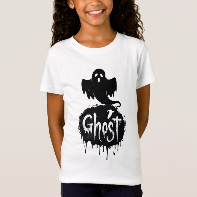 Camiseta Ghost – Dark Horror Dripping Text Art (Frente)