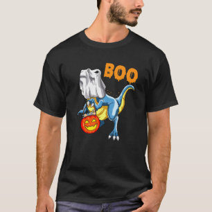 Camiseta Ghost Dinosaur rex Boo Halloween Men Pumpkin
