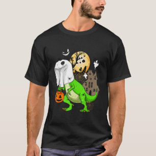 Camiseta Ghost Dinosaur Skeleton Boo Halloween Boo Kid Pu