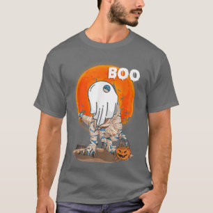 Camiseta Ghost Dinosaur T Re Engraçado Boo Halloween Men Pu
