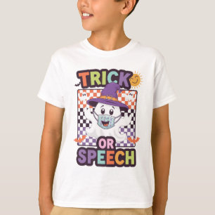 Camiseta Ghost do Dia de as Bruxas engraçado Negro Laranja 