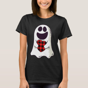 Camiseta Ghost Engraçado Abraçando Búfalo de Xadrez do Cora