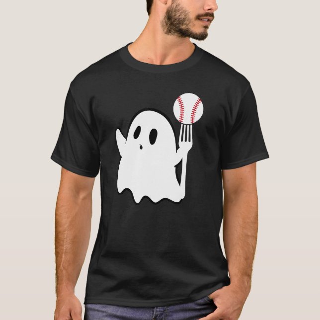 Camiseta Ghost Forkball Baseball Pitch Fork Ball K Strikeou (Frente)