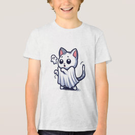 Camiseta Ghost Gatinho Halloween Costume