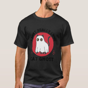 Camiseta Ghost Gato Kawaii Eu Amo Fantasma Gata Gasto