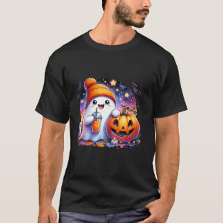 Camiseta Ghost Ghost Bebendo Café Spice Halloween Ghost I