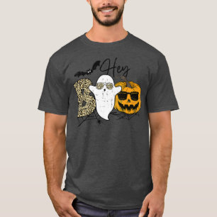 Camiseta Ghost Ghost Halloween Pumpkin Face Leopard Ei Boi