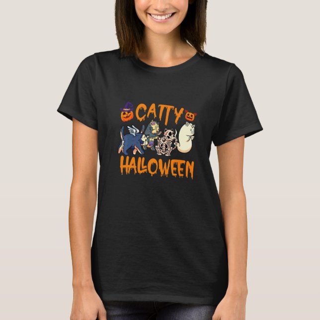 Camiseta Ghost Ghost Roupa do Halloween do Catão (Frente)