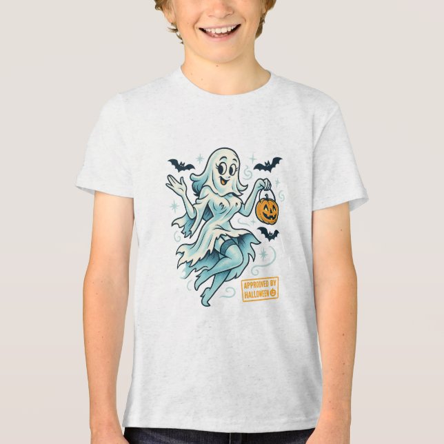 Camiseta Ghost Girl - Feliz Dia das Bruxas (Frente)