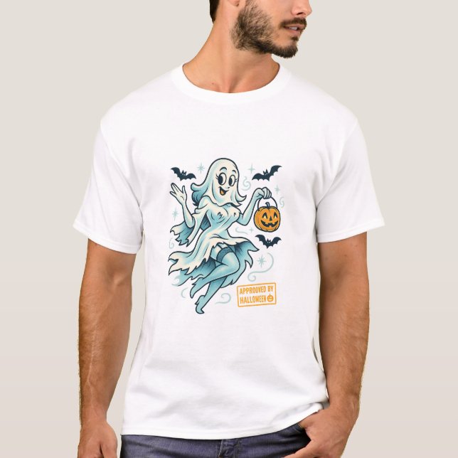 Camiseta Ghost Girl - Feliz Dia das Bruxas (Frente)