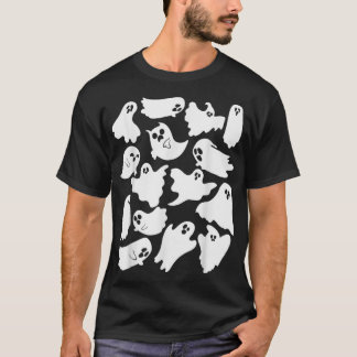 Camiseta Ghost Graphic Spooky Season Muitos Ghosts Faces Ha