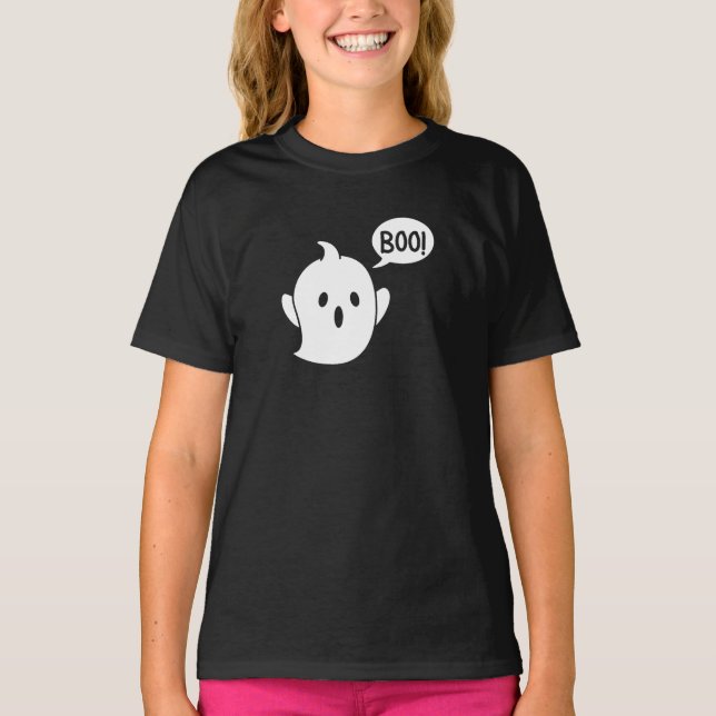 Camiseta Ghost Halloween bonito (Frente)