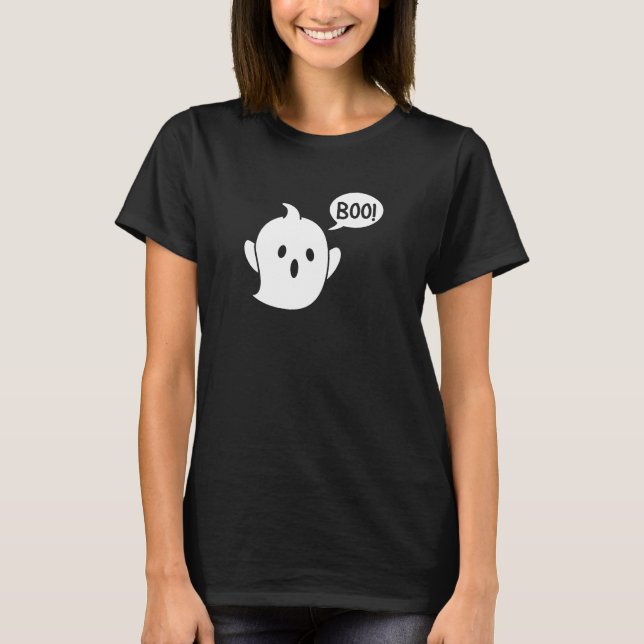 Camiseta Ghost Halloween bonito (Frente)