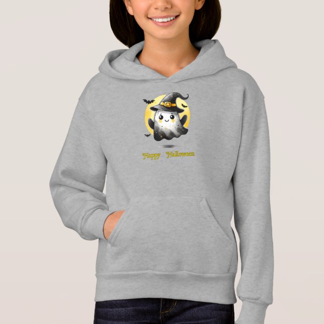 Camiseta Ghost-Halloween Bonito D1 (Frente)
