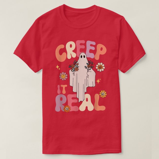 Camiseta Ghost Halloween Figurume Floral Groov (Frente do Design)