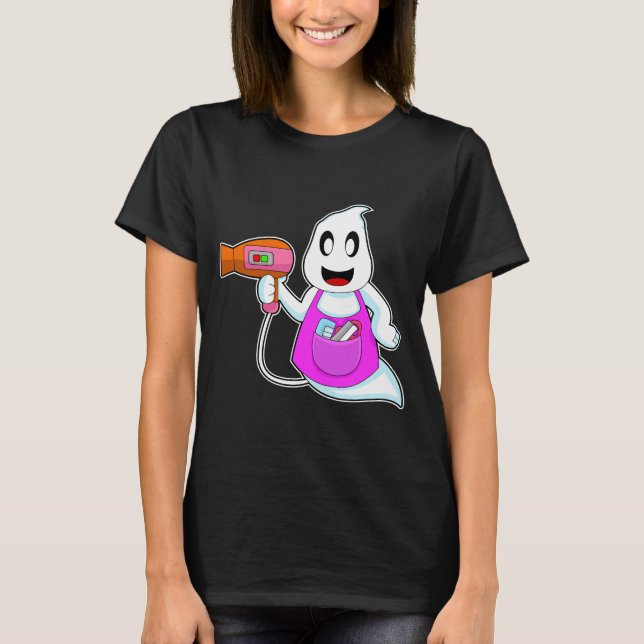 Camiseta Ghost Halloween Hairdresser (Frente)