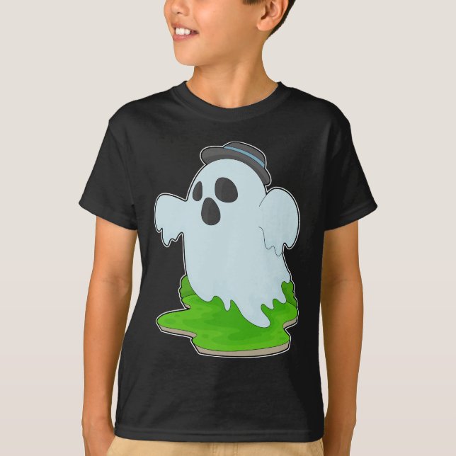 Camiseta Ghost Halloween Hat (Frente)
