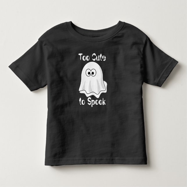 Camiseta Ghost Halloween "Muito Bonito para Spook" (Frente)
