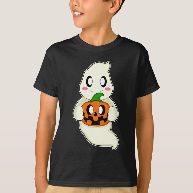 Camiseta Ghost Halloween Pumpkin (Frente)