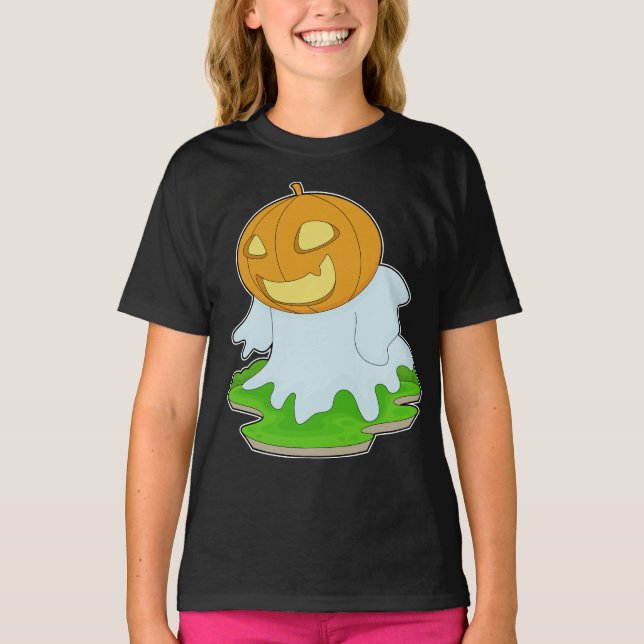 Camiseta Ghost Halloween Pumpkin (Frente)