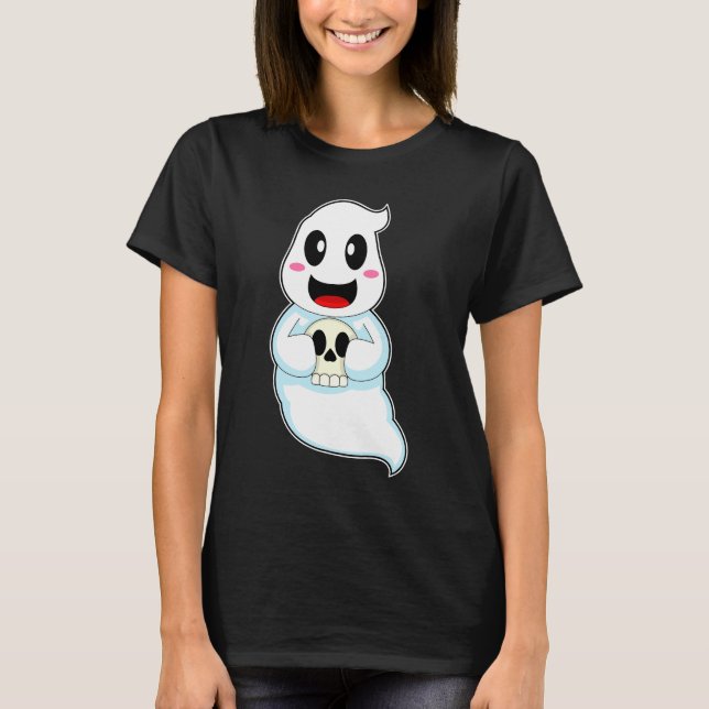 Camiseta Ghost Halloween Skull (Frente)