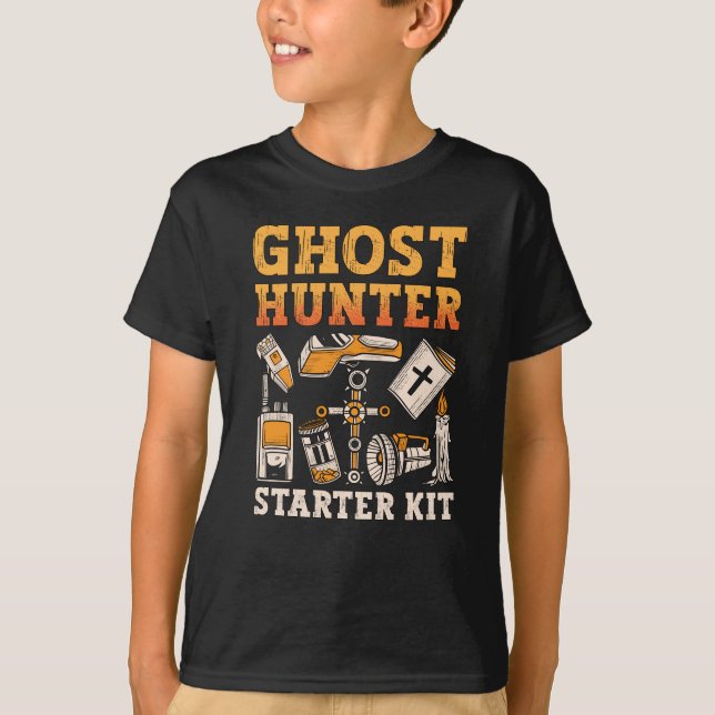 Camiseta Ghost Hunter Starter Kit Paranormal Caça ao Fantas (Frente)
