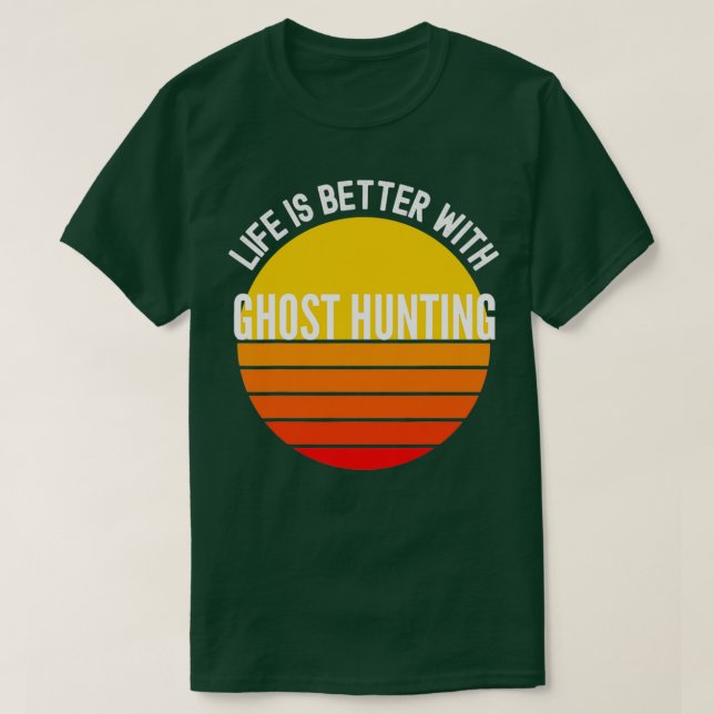Camiseta Ghost Hunting Smart Halloween Boo (Frente do Design)