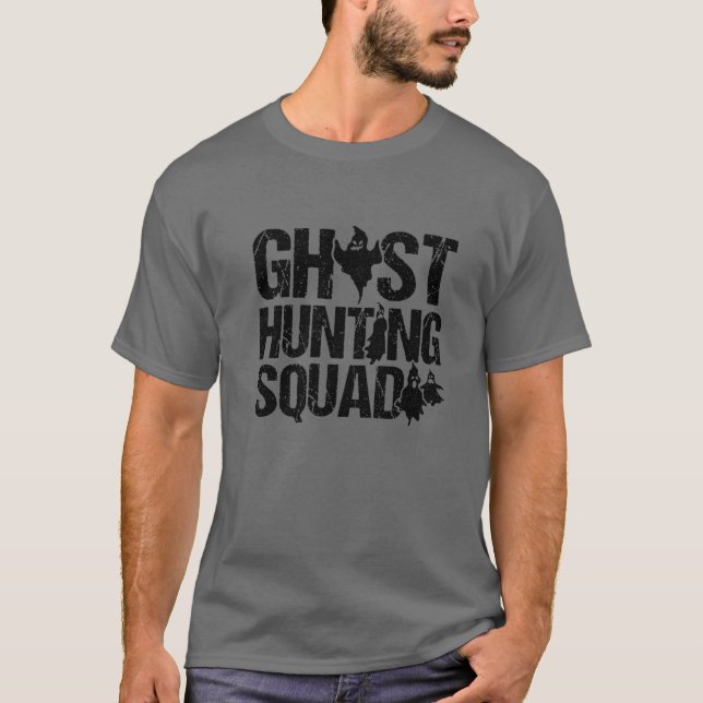Camiseta Ghost Hunting Squad Paranormal Investigador Fantas (Frente)