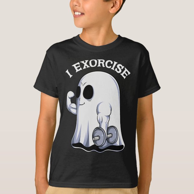 Camiseta Ghost I Exorcize Diversificação Exercício Gym Work (Frente)