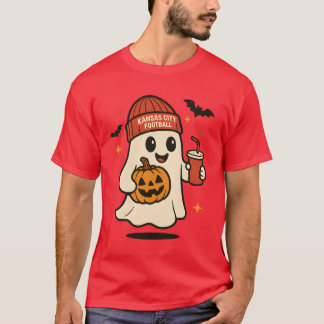 Camiseta Ghost KANSAS CITY FOOTBALL do Halloween bonito com