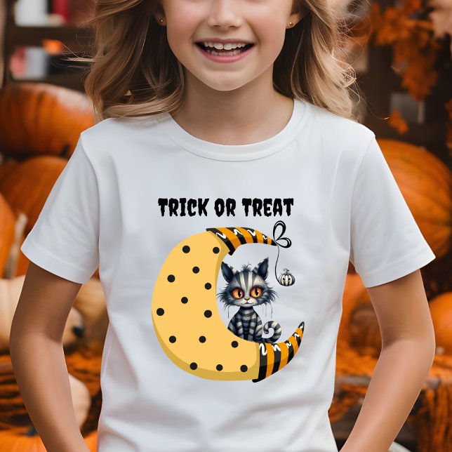 Camiseta Ghost Kitten ou Trick Cute Trick (Criador carregado)