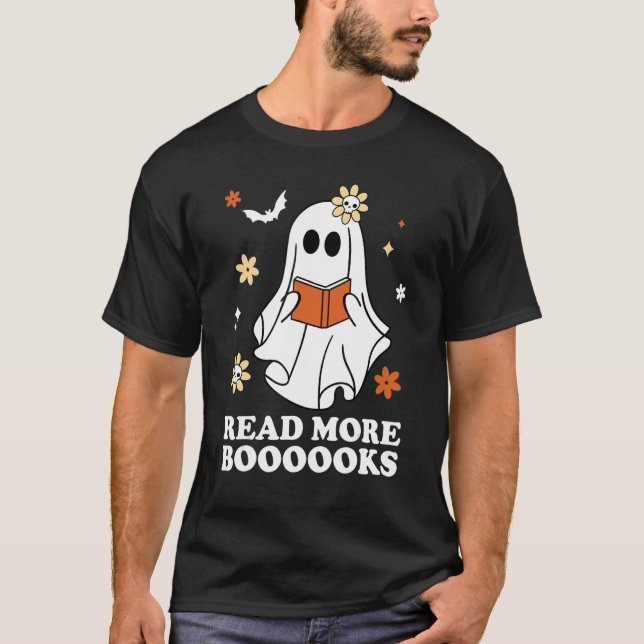 Camiseta Ghost Leia Mais Livros Engraçado Professor H (Frente)