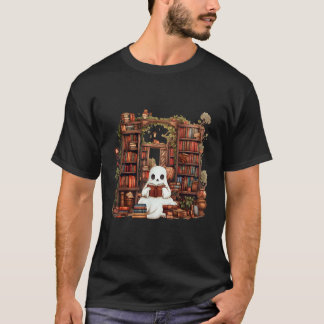Camiseta Ghost Lendo Livro Engraçado Ghost Halloween Livro